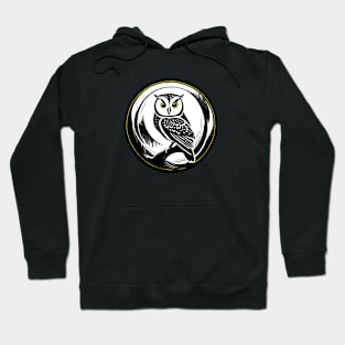 Owl Moon Nature Circle Art Hoodie